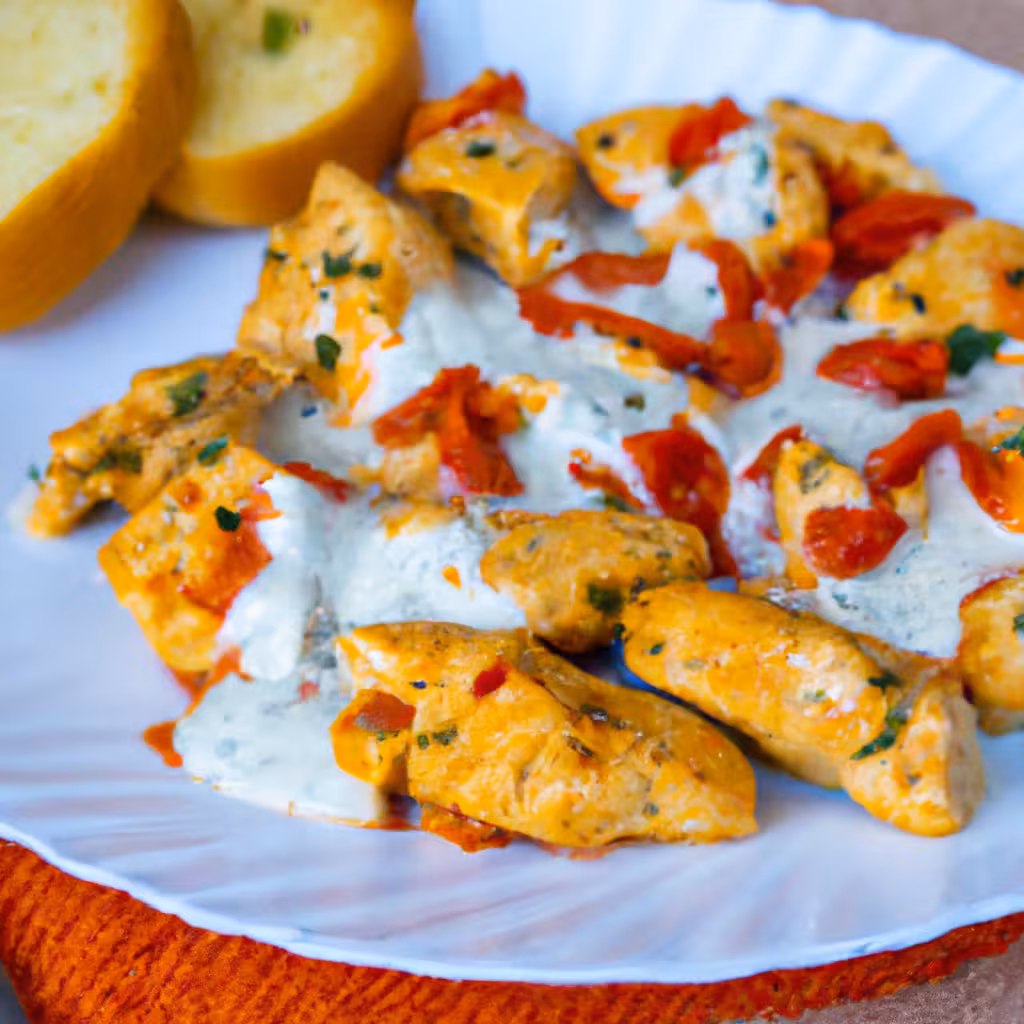 Spicy Chicken with Salsa and Sour Cream