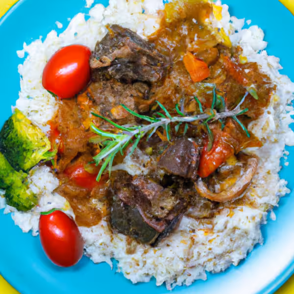 Oxtail Stew with Rice and Vegetables