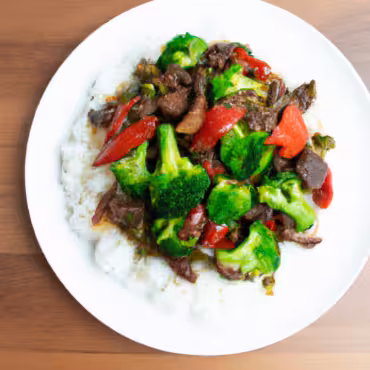 Beef and Broccoli Stir-Fry with Rice