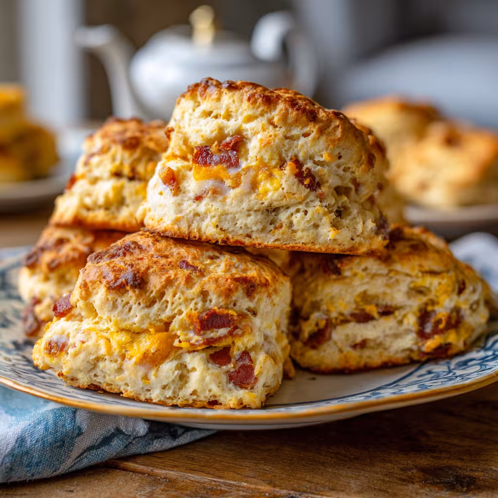 Bacon, Egg and Cheddar Scones