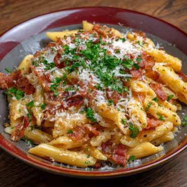 Bacon and Parmesan Penne