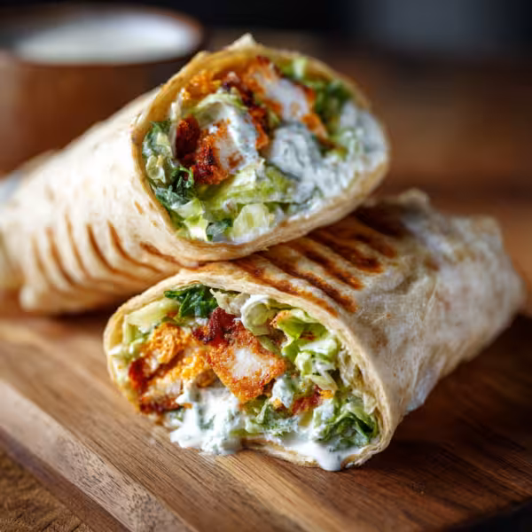 Buffalo Caesar Salad Wrap