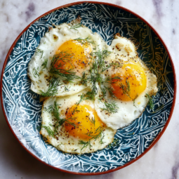 Fried Eggs With Dill