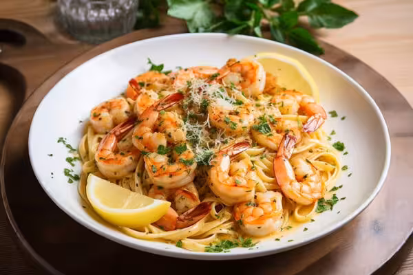 Sizzling Blackstone Shrimp Scampi