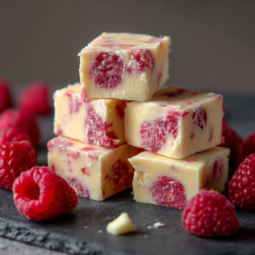 White Chocolate Raspberry Fudge
