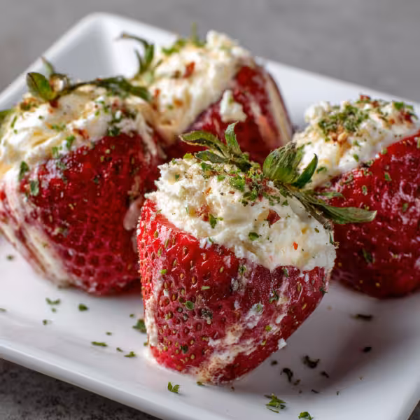 Cheese Stuffed Strawberries