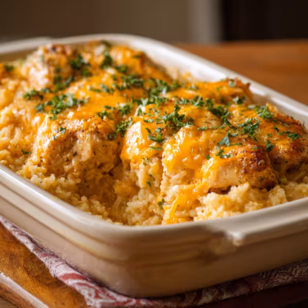 Chicken with Cheesy Rice