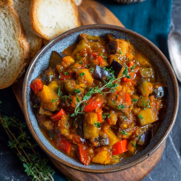 Eggplant and Bell Pepper Stew