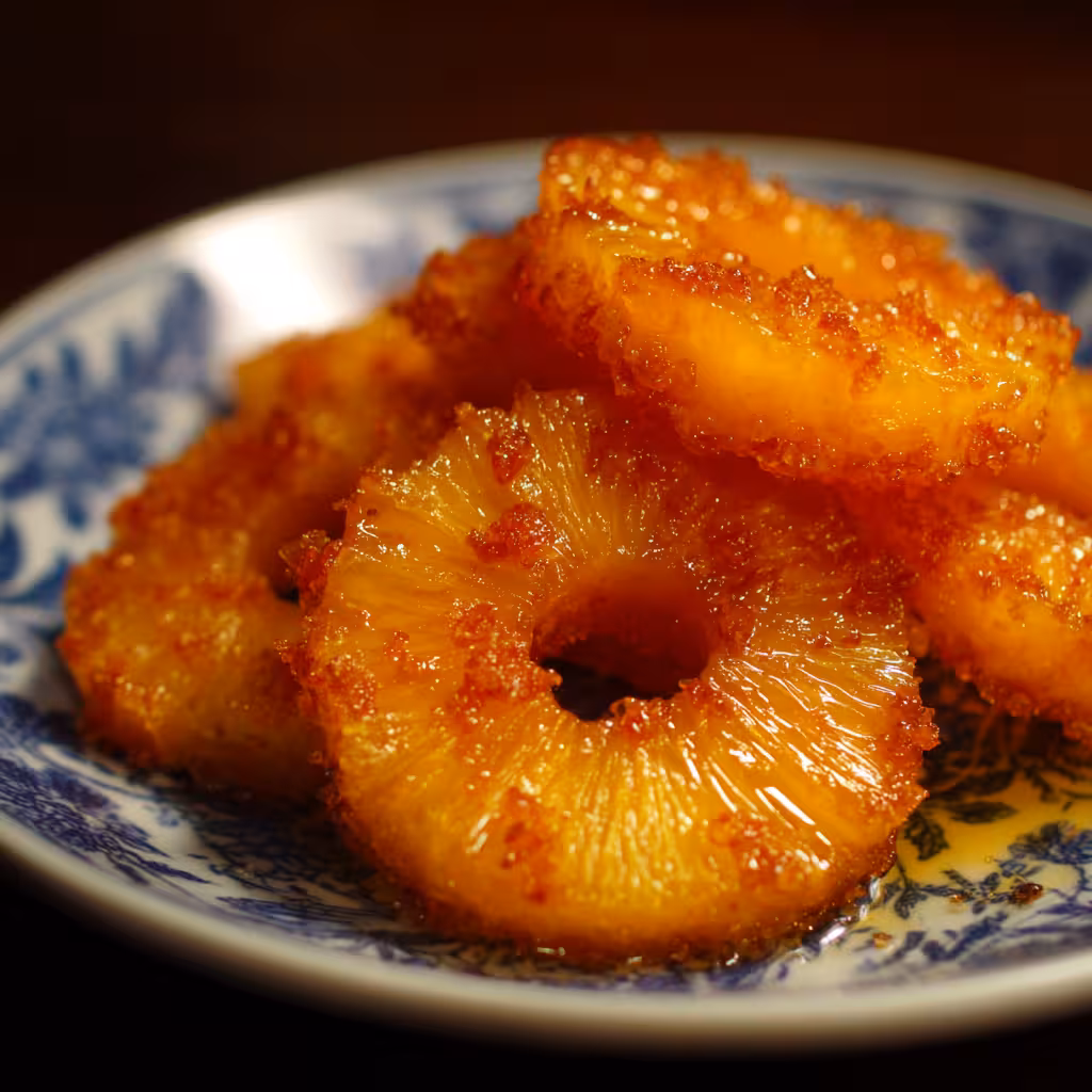 Fried pineapple