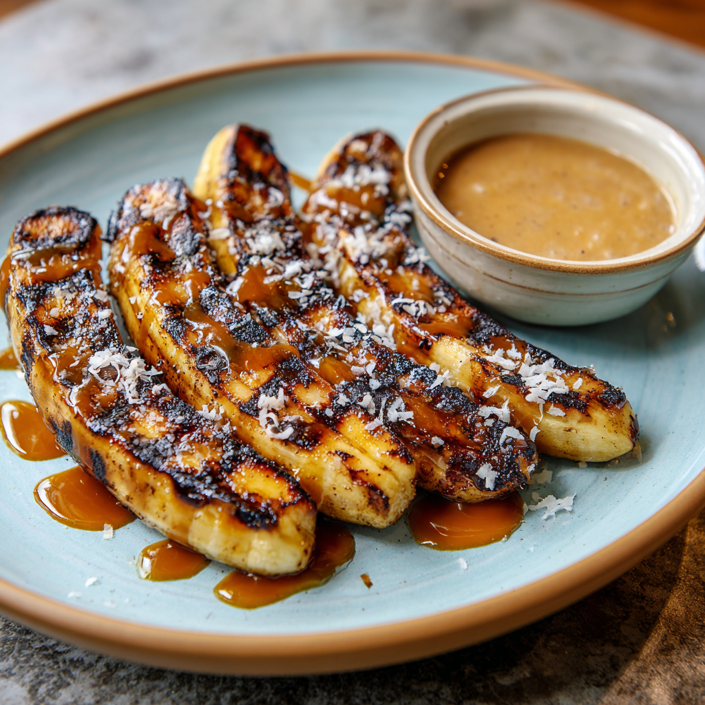 Grilled Bananas with Coconut Caramel Sauce