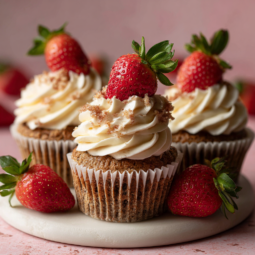 Mascarpone Strawberry Cupcakes