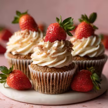 Mascarpone Strawberry Cupcakes