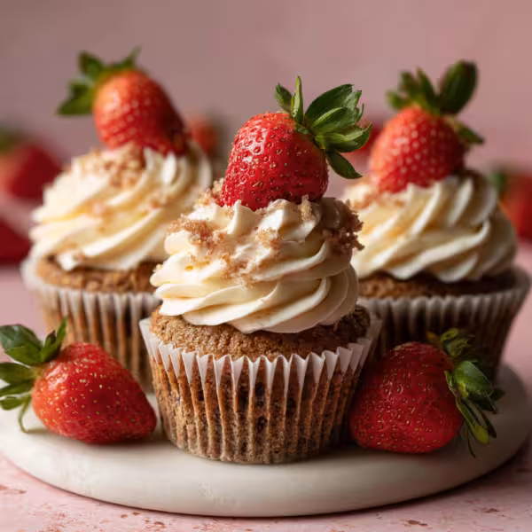 Mascarpone Strawberry Cupcakes