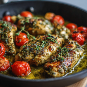 One-Pan Pesto Chicken