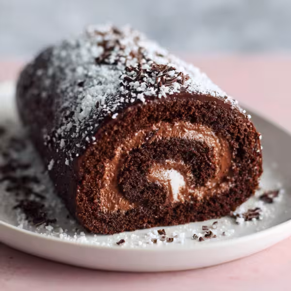 Triple Chocolate Roll Cake