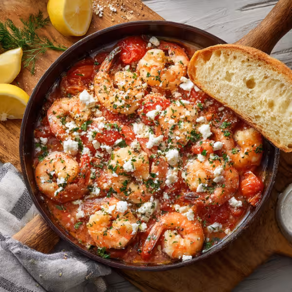 Baked Shrimp with Tomatoes and Feta