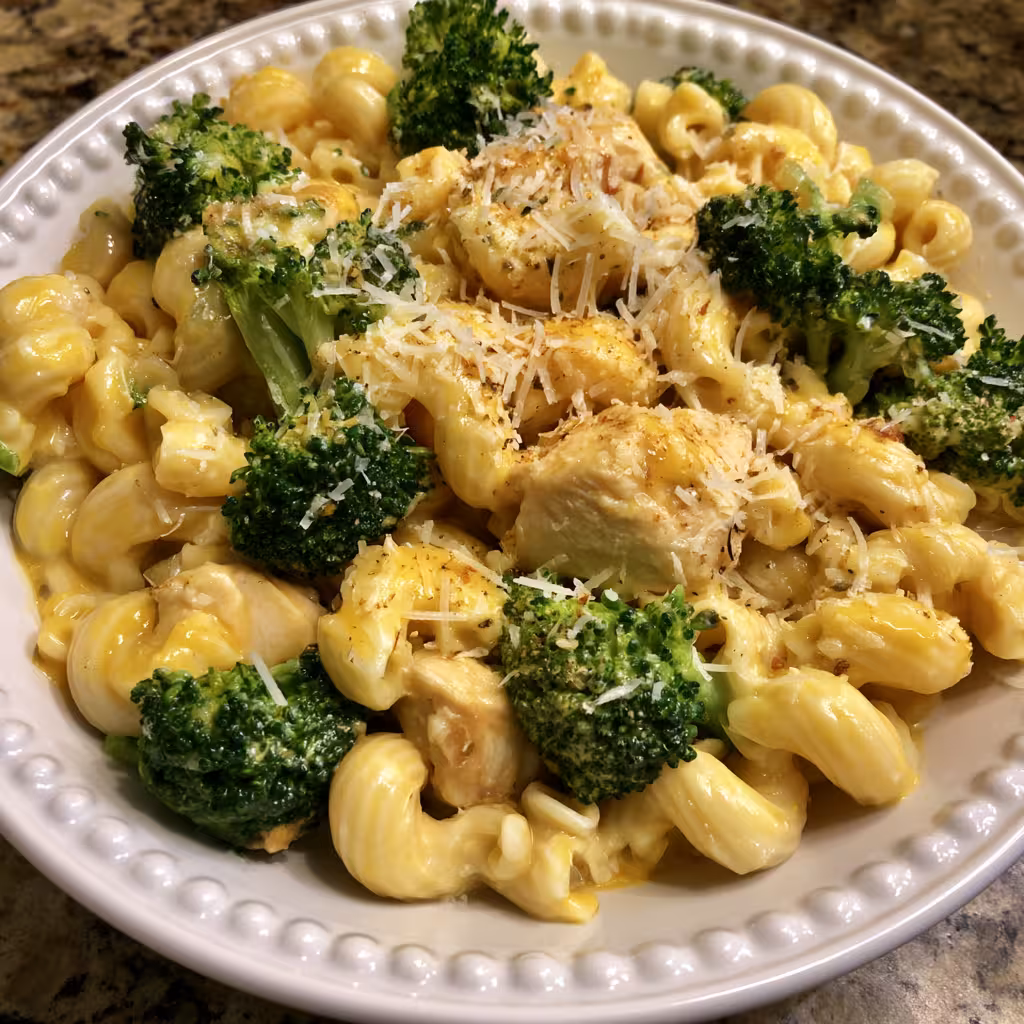 Cheesy Broccoli Chicken Pasta