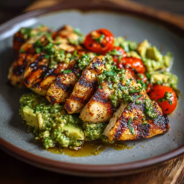 Grilled Chicken with Avocado Pesto