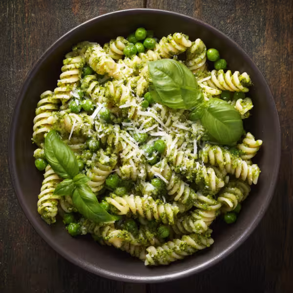 Pasta, Pesto and Peas