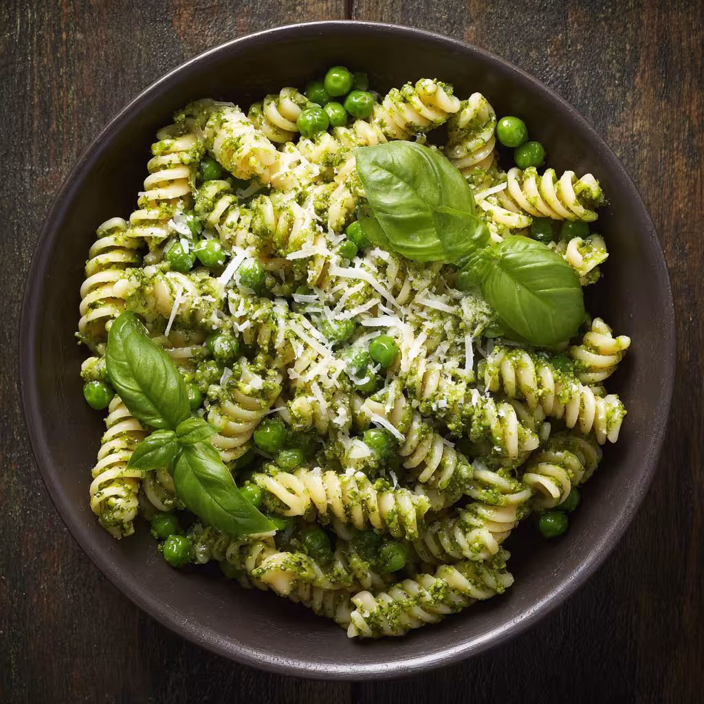 Pasta, Pesto and Peas