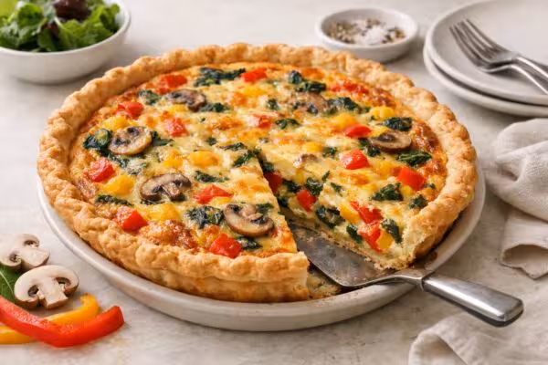 Gluten-Free Savory Quiche with Fresh Vegetables